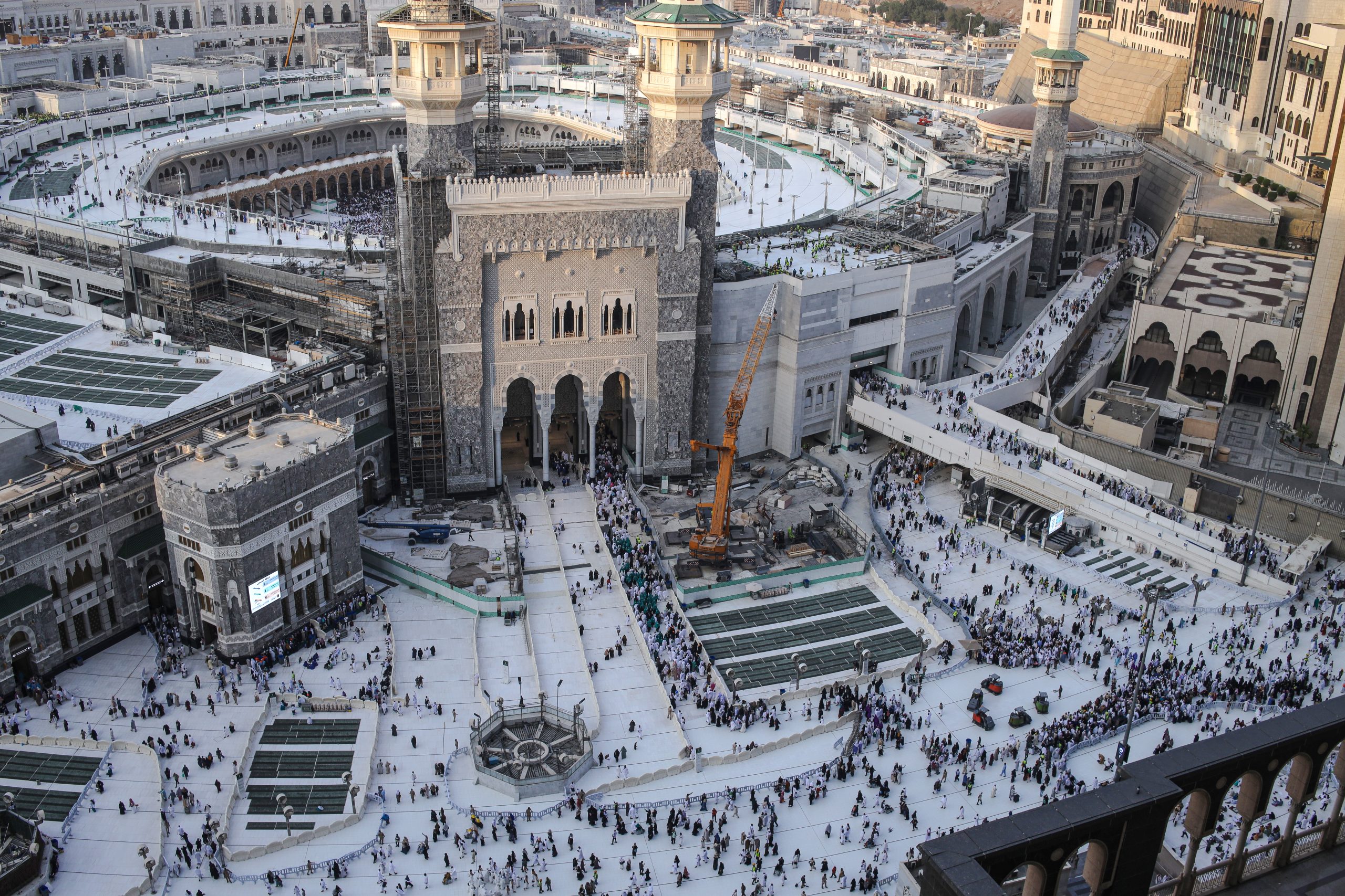 Aerial View Of The Masjid Al-Haram In Mecca, Saudi Arabia During Hajj Pilgrimage